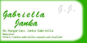 gabriella janka business card